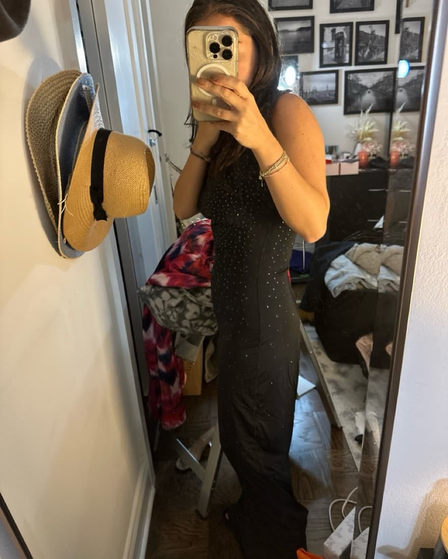 Skims X Swarovski Black Maxi Dress - Image 2