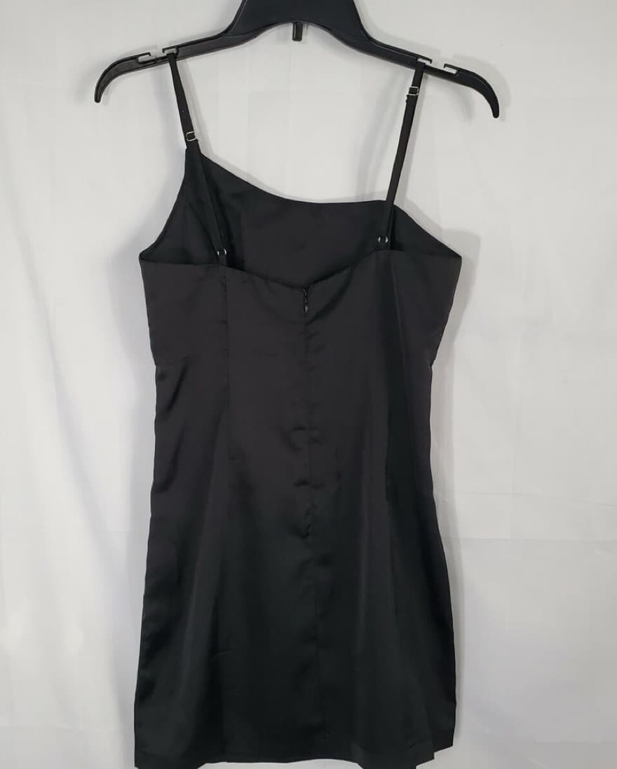 Sleek Black Slip Dress -Cotton Candy LA  - Image 2