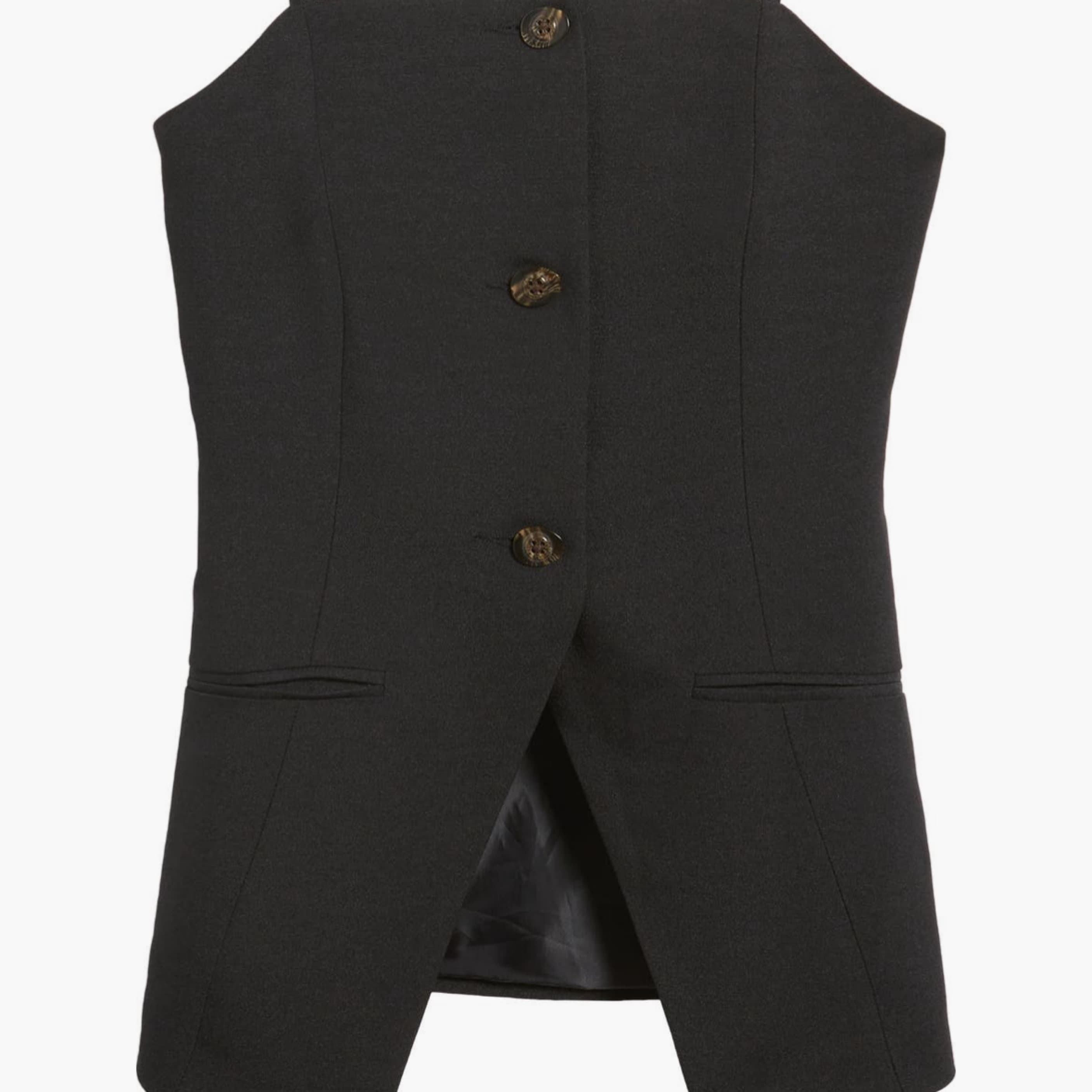 Topshop Tailored Button Front Top - Image 4