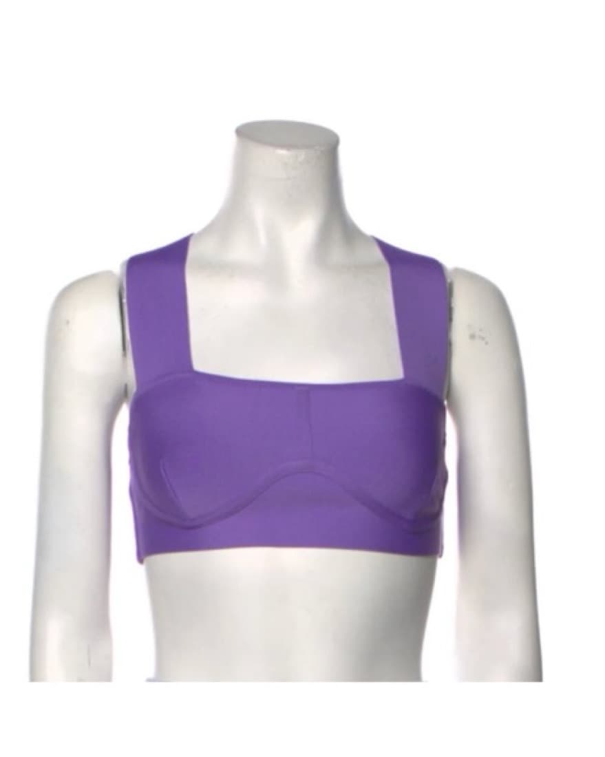 Herve Leger Purple Crop Top  - Image 1