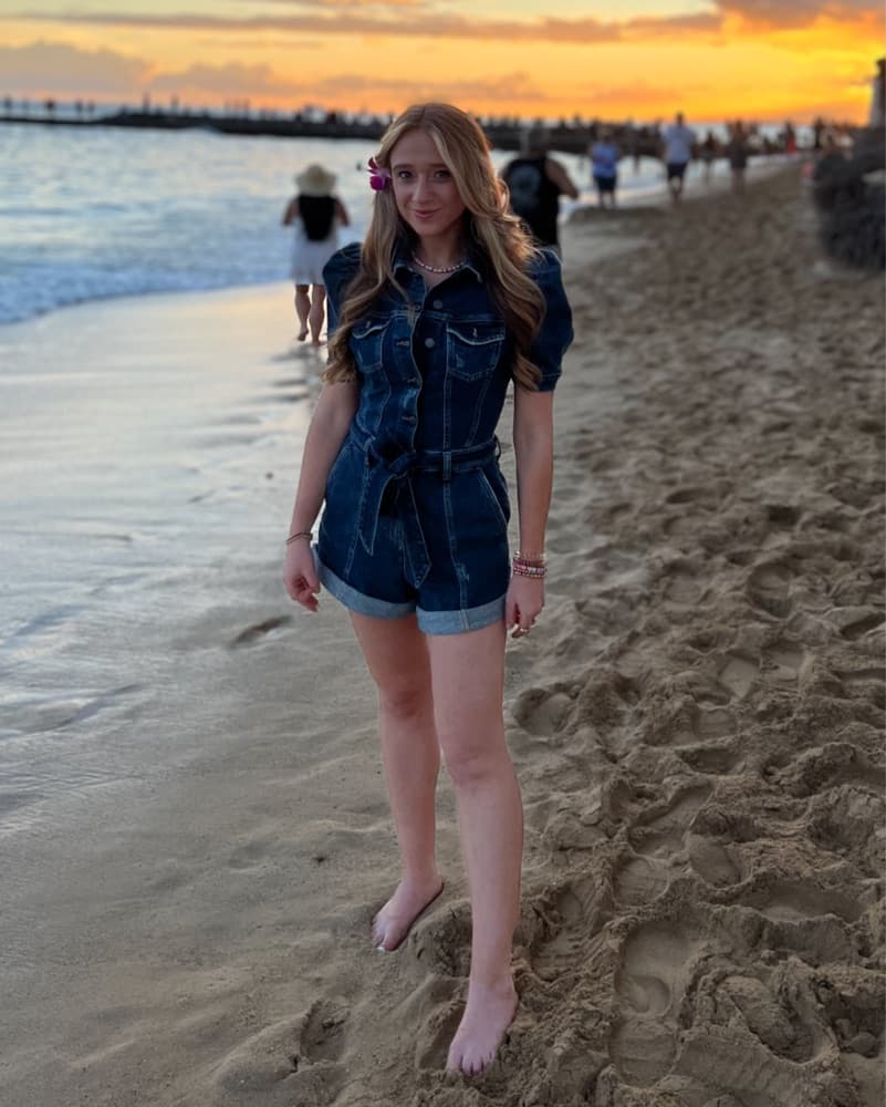 Retrofete Phoebe Denim Romper - Image 3