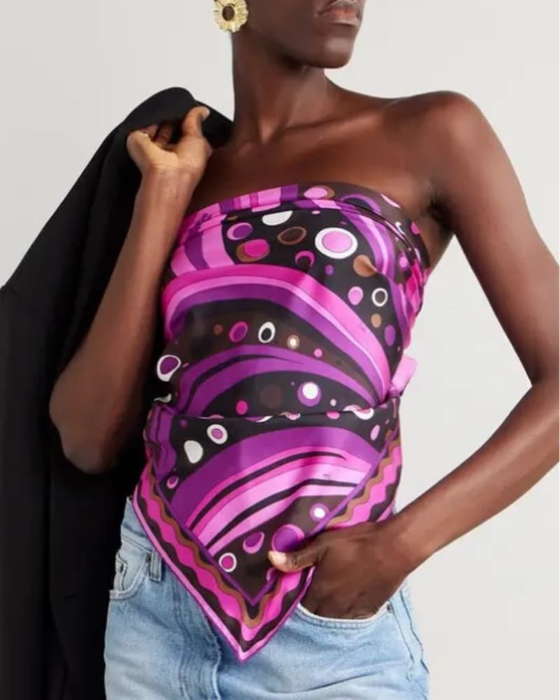 Pucci Purple Silk Printed Scarf  - Image 1