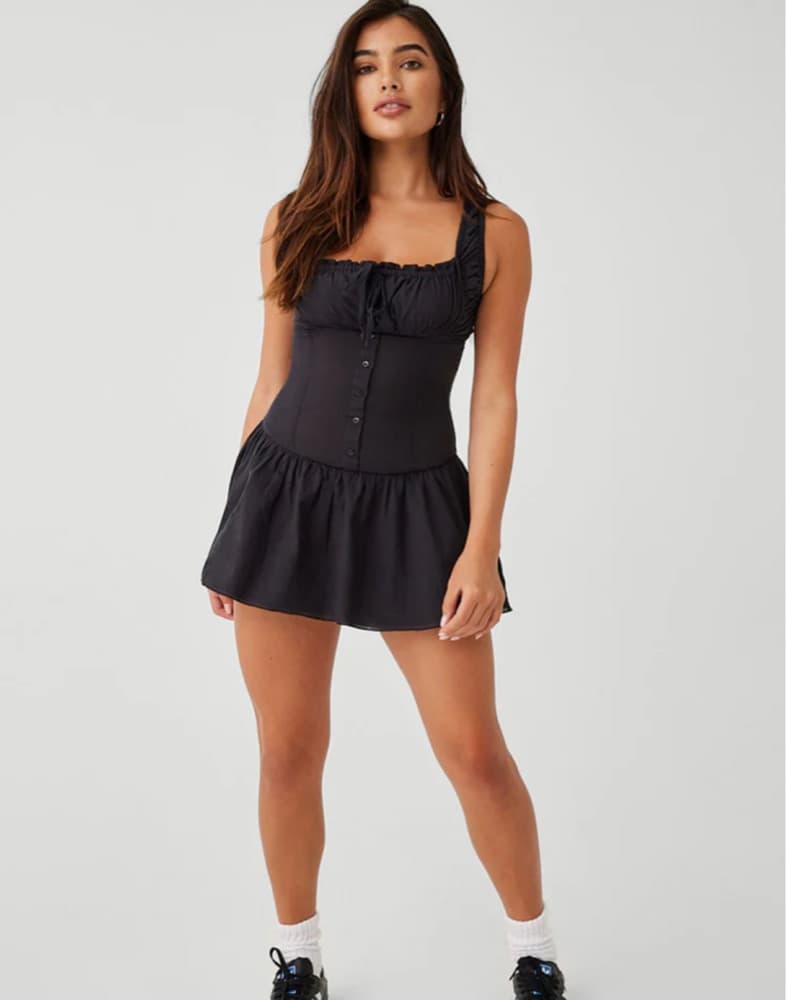 Elegant Black Button-Down Dress - Image 2