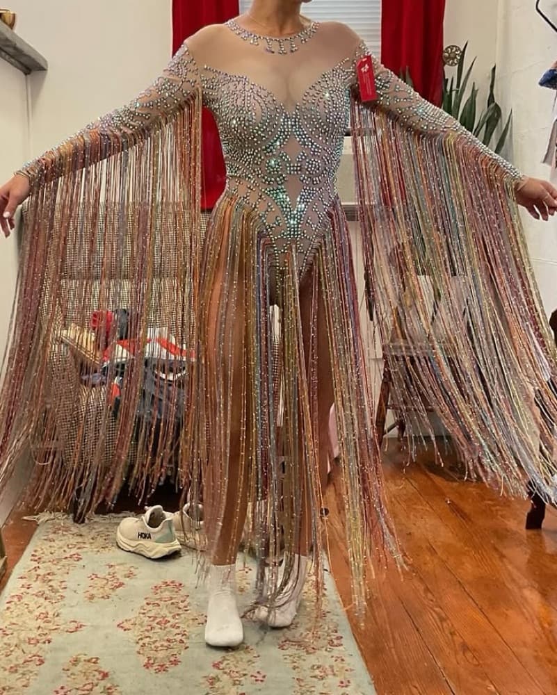 Custom Born In Stockholm Fringe Leotard - Image 2