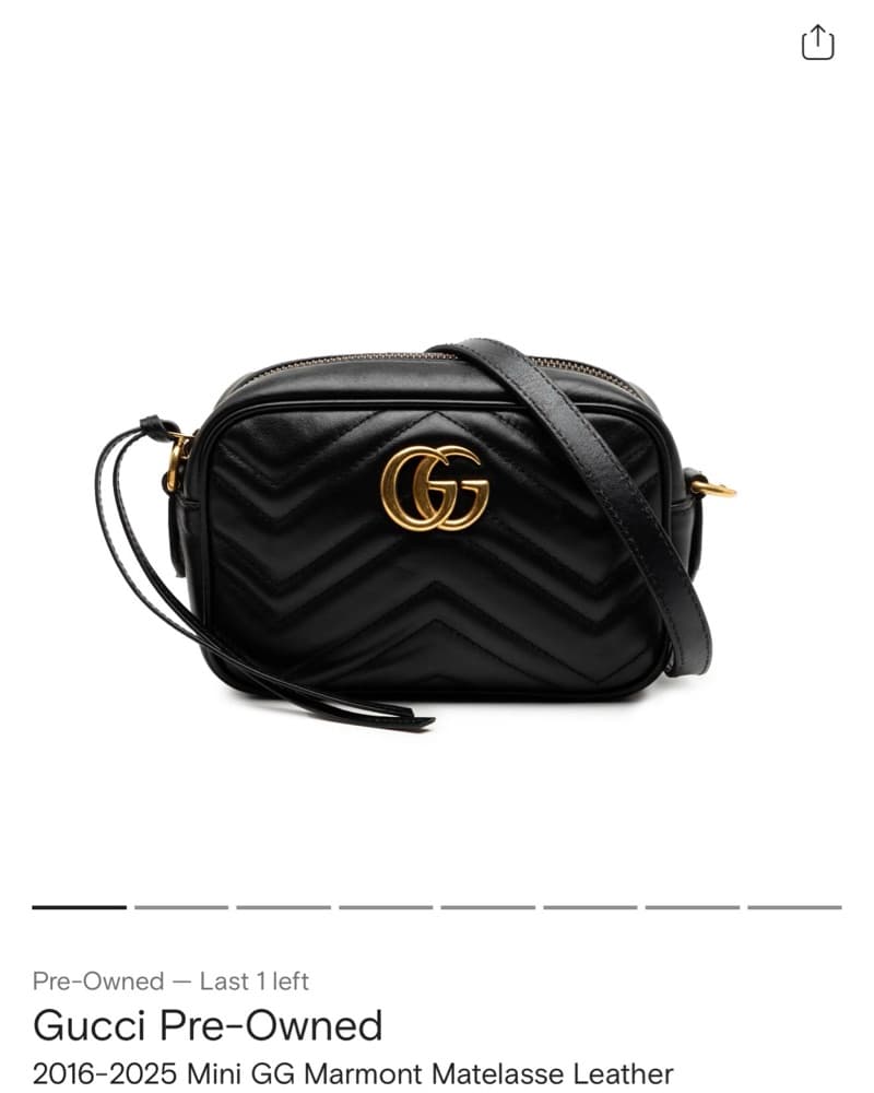 Gucci Black Marmont Mini Bag - Image 1