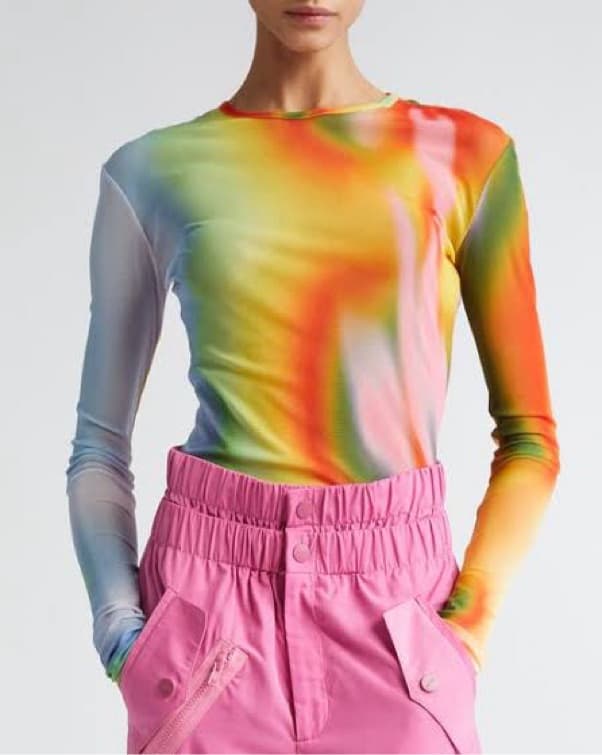 Monse Rainbow Heatwave Mesh Top - Image 4