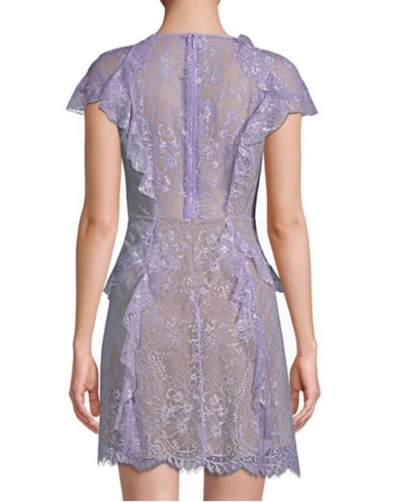 Lovers And FrElegant Lavender Lace Dress - Image 2