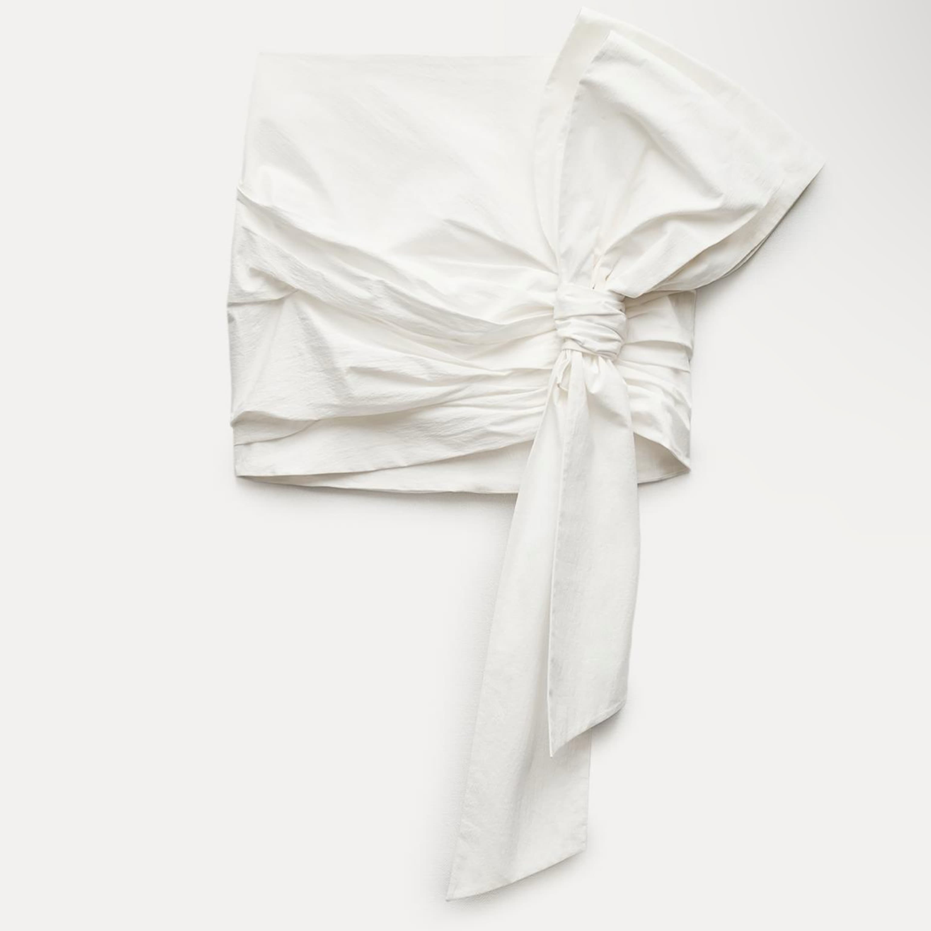Zara Knotted Mini Skirt - Image 2