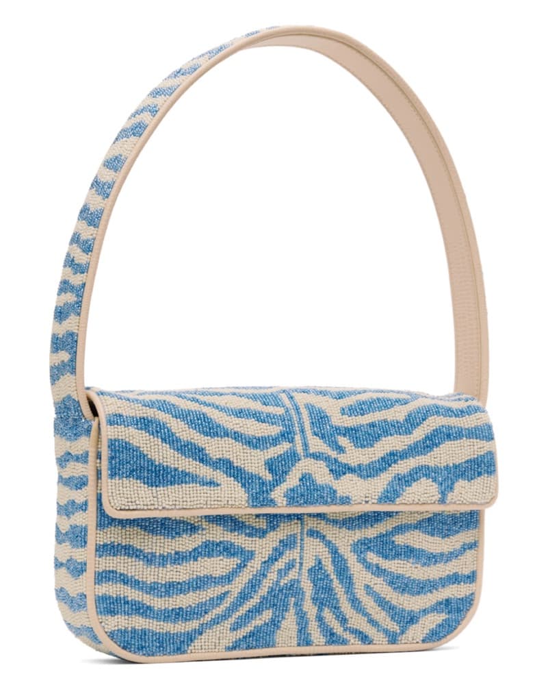 Staud Tommy Blue/White Bag - Image 1