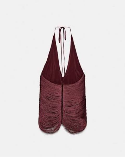 Zara Fringe Halter Top - Image 4