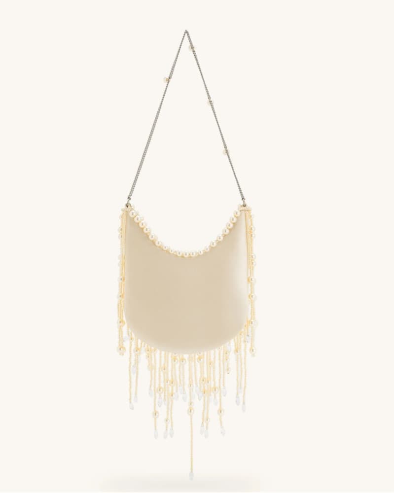 Elaine Pearl-Embellished Fringe Bag - Image 2