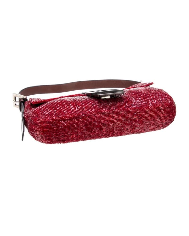 Fendi Red Beaded Baguette  - Image 6