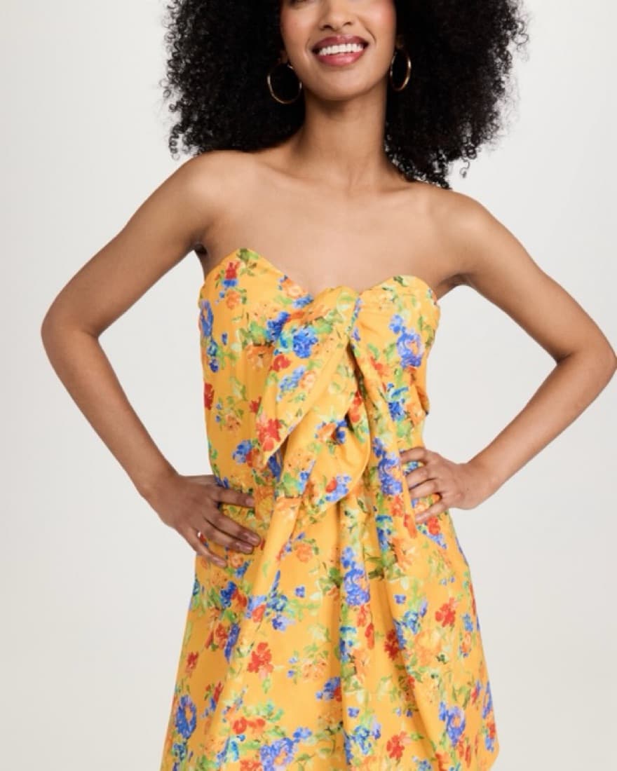 Caroline Constas Kaia Yellow Mini Dress - Image 2