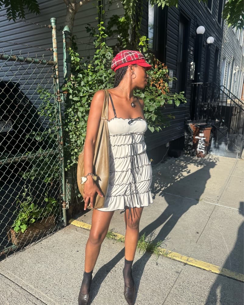 Stylish Ruffle Mini Dress - Image 1