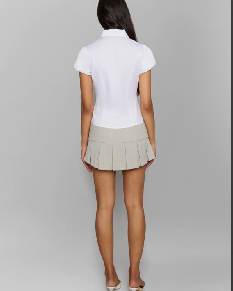 Danielle Guizio Pleated Micro Mini Skirt - Image 3