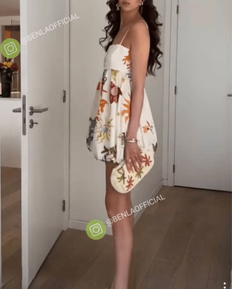 Whimsical Floral Bubble Dress - Image 3