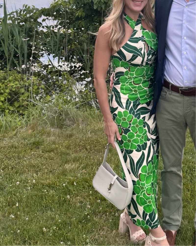 Vibrant Floral Halter Midi Dress - Image 2