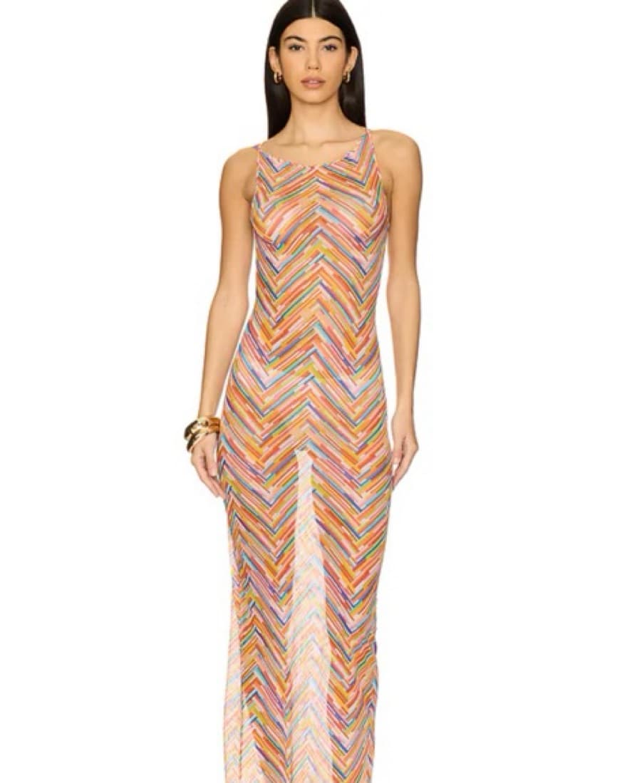 Missoni Long Cover Up in Multi Chevron - Image 1