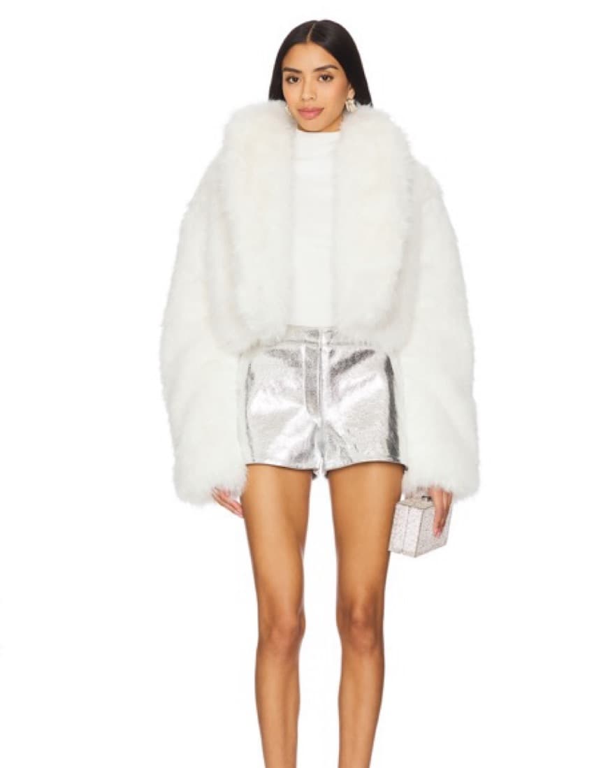 AFRM white fur jacket  - Image 1