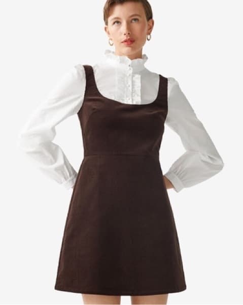 & Other Stories Frilled Corduroy Dress - Image 1