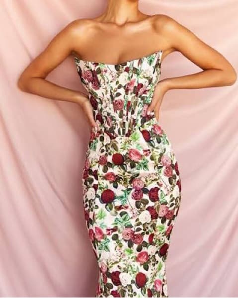 House Of CB Maika Floral Gown Dress - Image 3