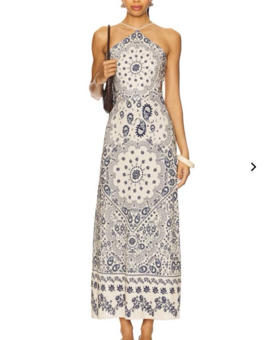 Ornate Patterned Maxi Dress - Image 1