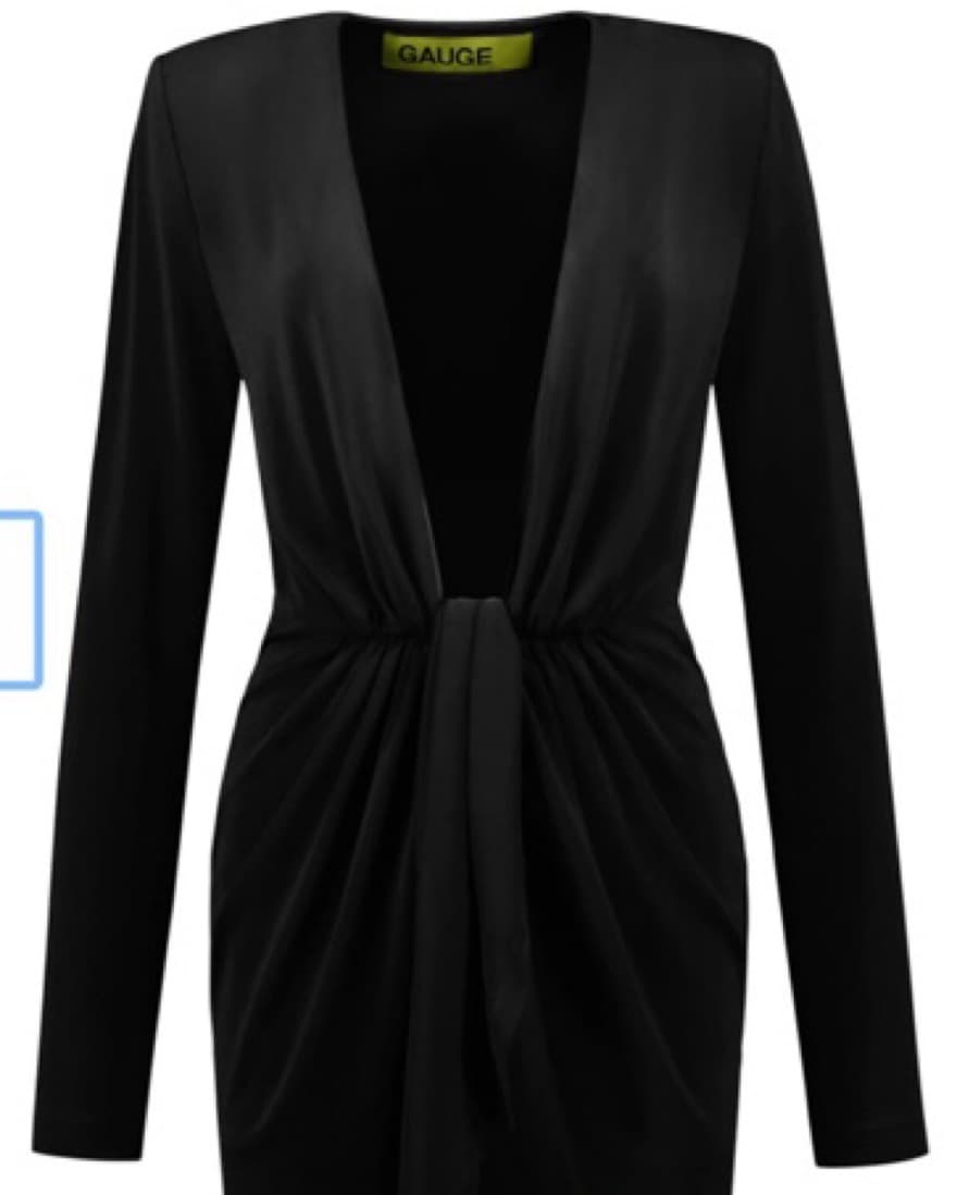 Gauge 81 Low-Cut Black Dress - Image 1
