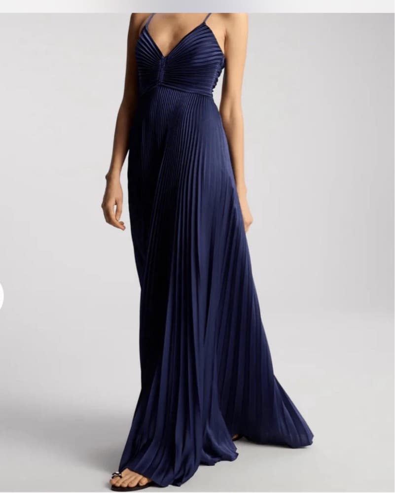 A. L. C.Aries Pleated Open-back Maxi Dre - Image 1