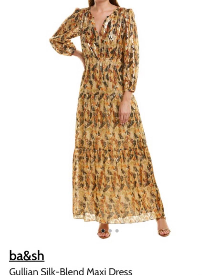 Ba&sh Gullian Maxi Gold Dress - Image 1