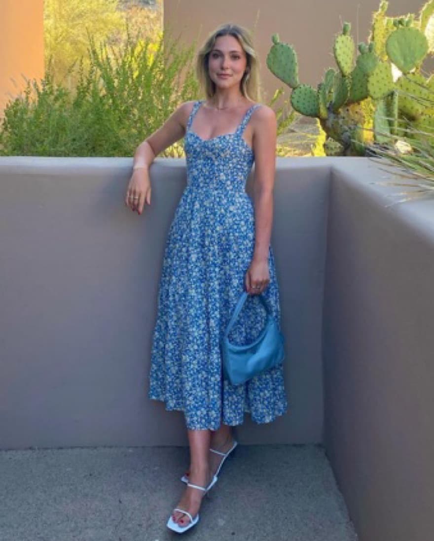 Blue Reformation Midi Dress - Image 1