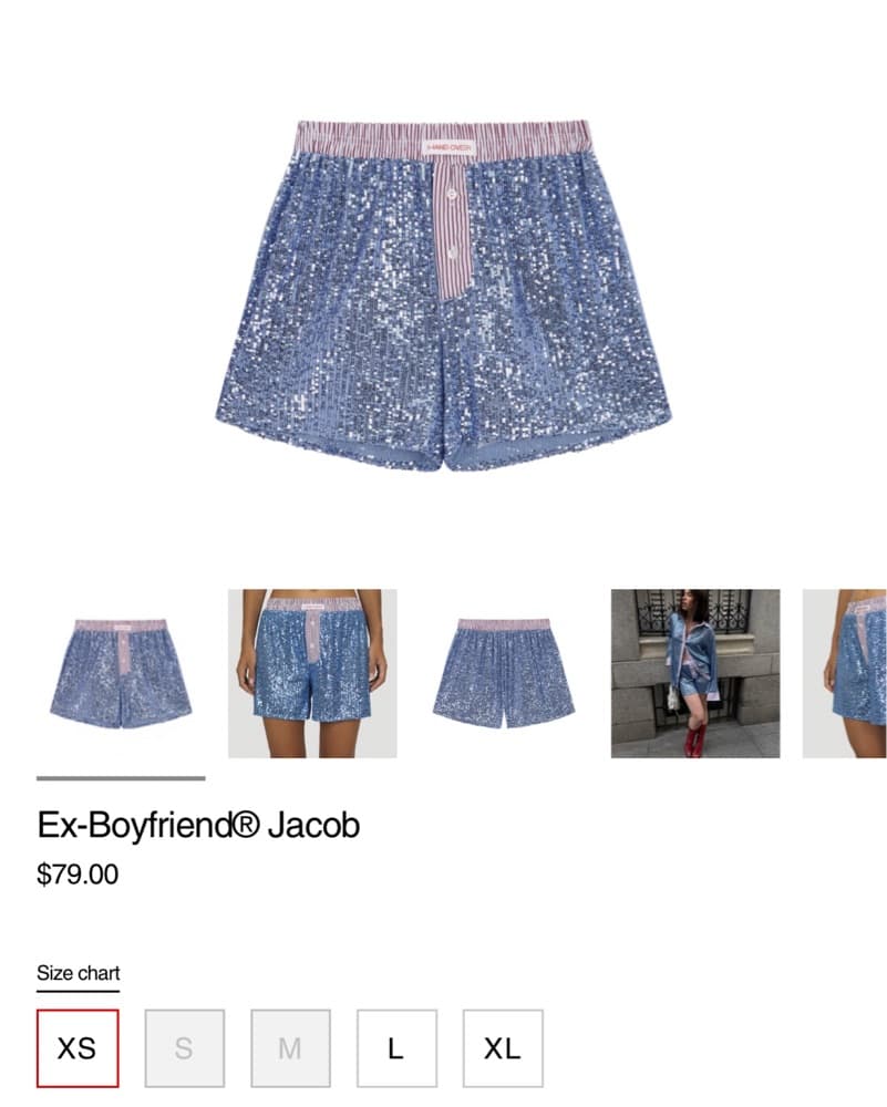 Sparkling Sequin Mesh Shorts - Image 1