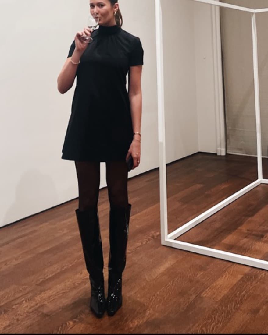 Staud Black Mini Dress - Image 3