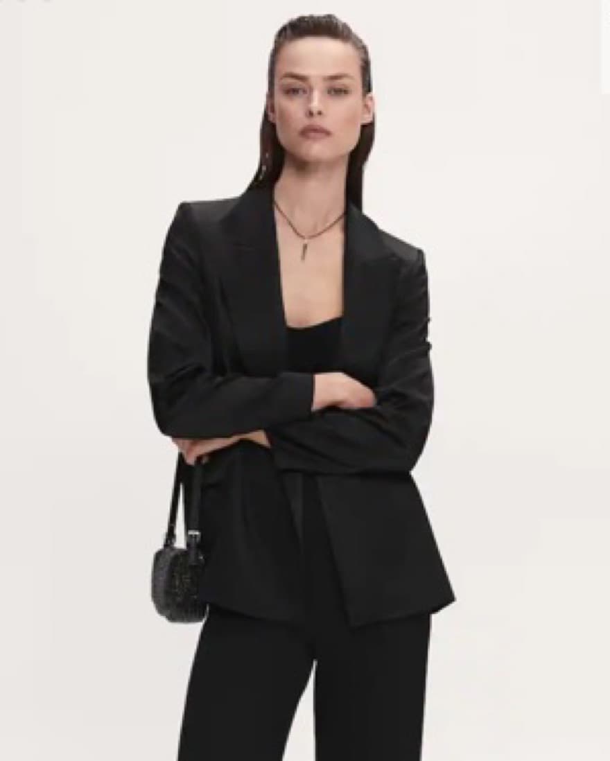 Mango Satin Blazer - Image 3