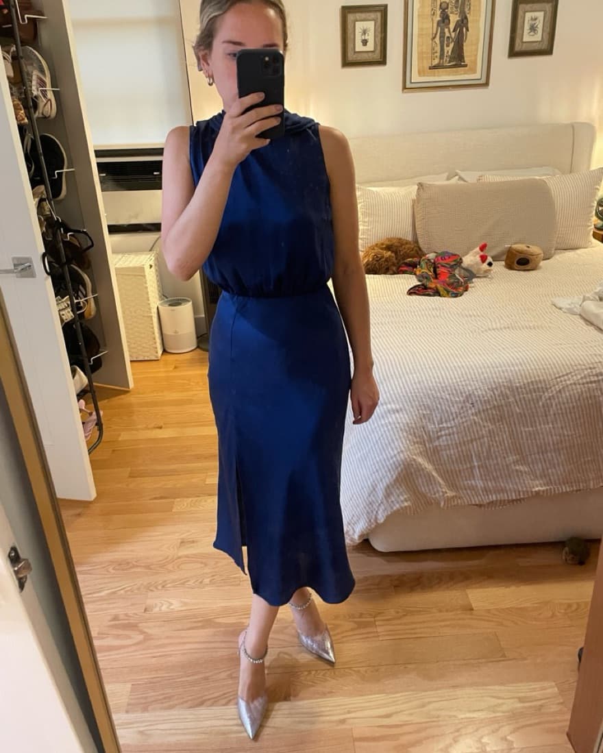 Amanda Uprichard Satin Dress - Image 1