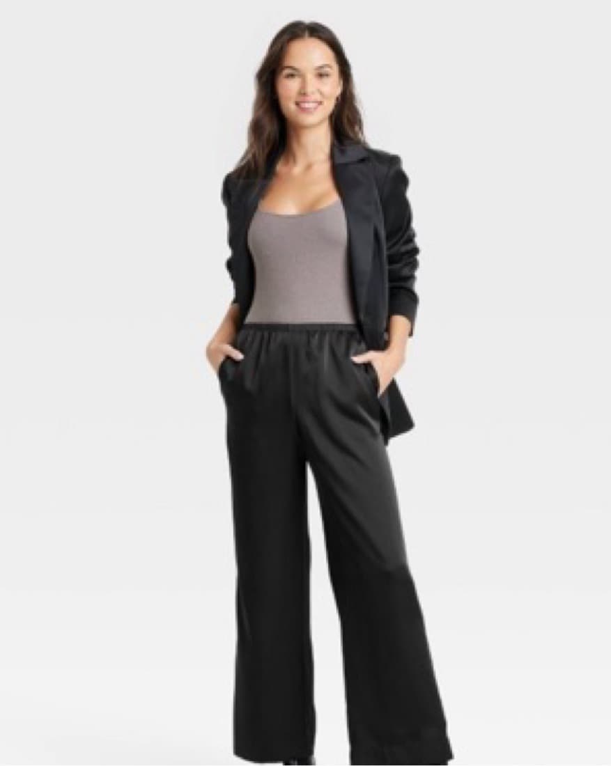 Target Black Satin Pants  - Image 1