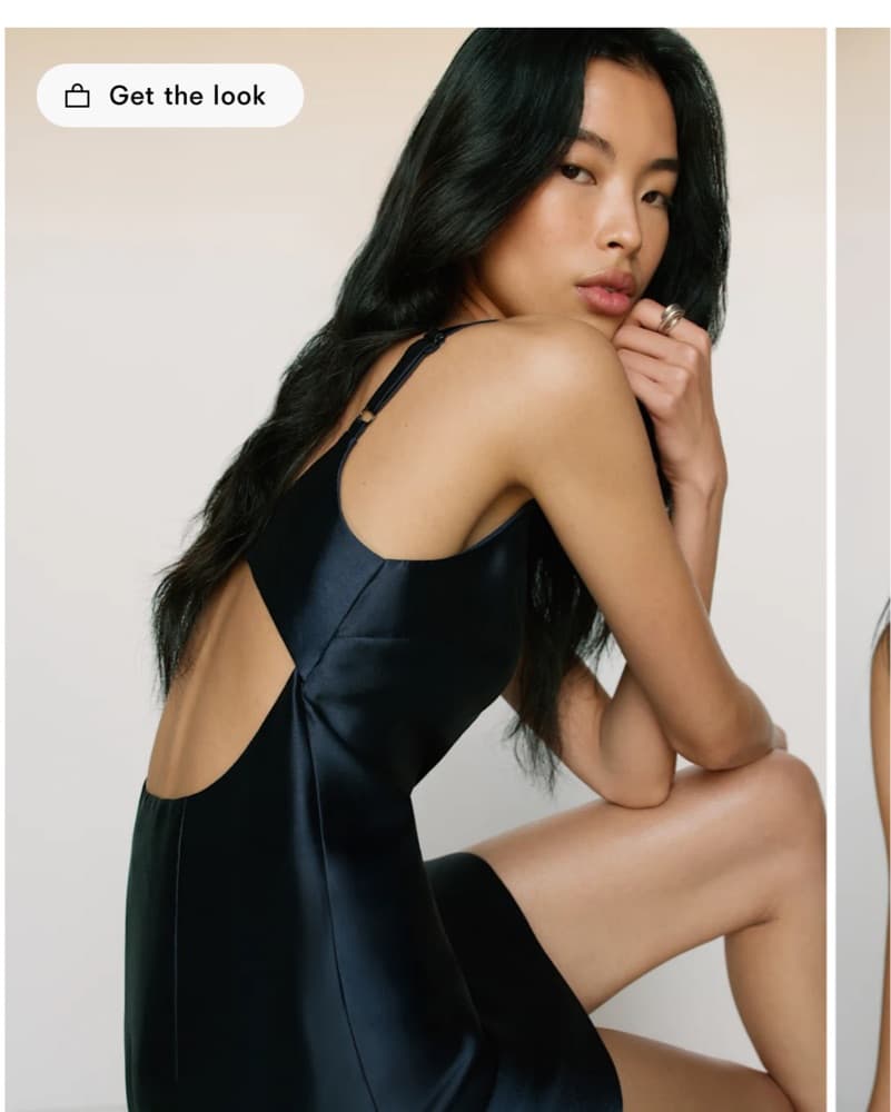 Reformation Navy Mini Dress - Image 2