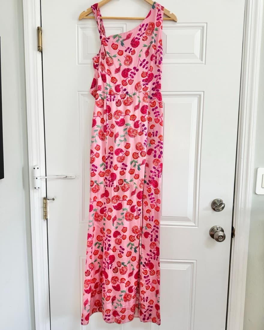 SALONI Floral Leona High Slit Maxi Dress - Image 6