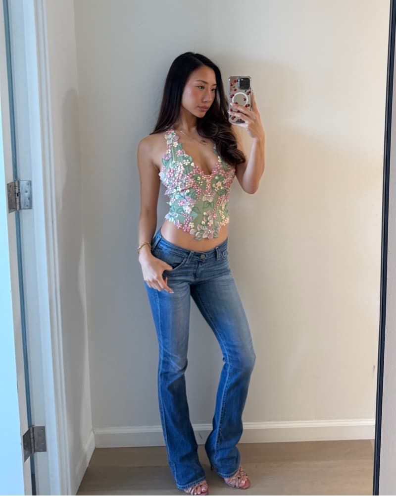 Vintage Low Rise Light Blue Jeans  - Image 1
