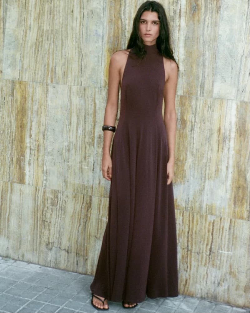 Sleek Open-Back Maxi Dress - Image 1