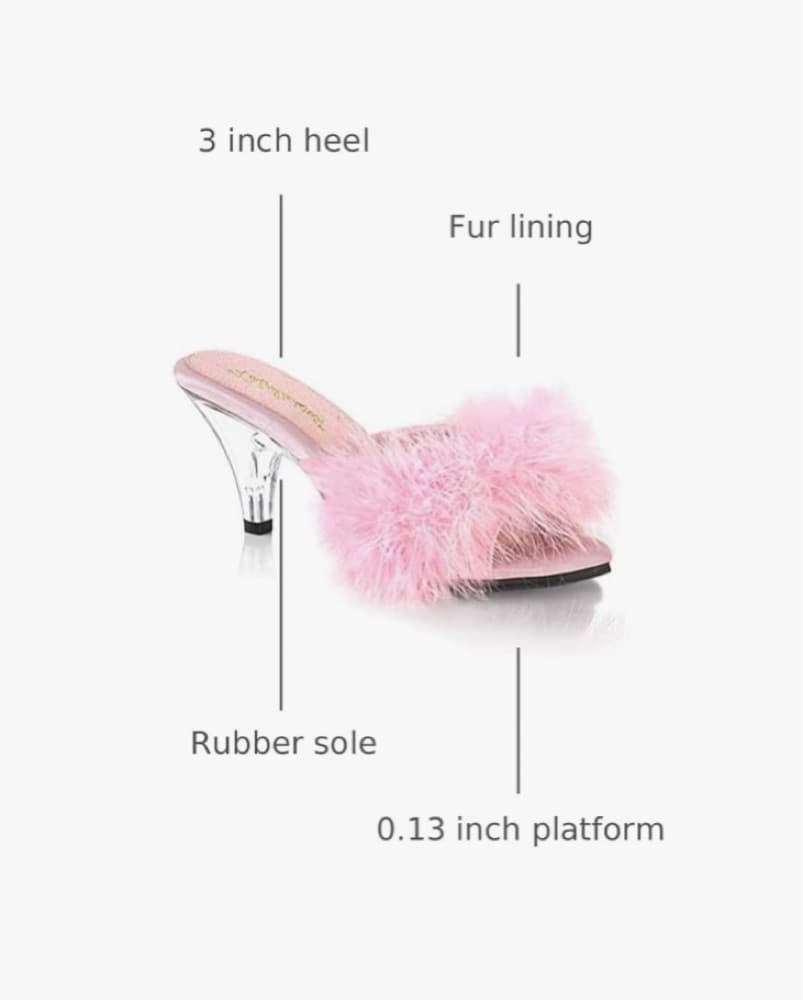 3 Inch Pleaser Fluffy Heels - Image 3