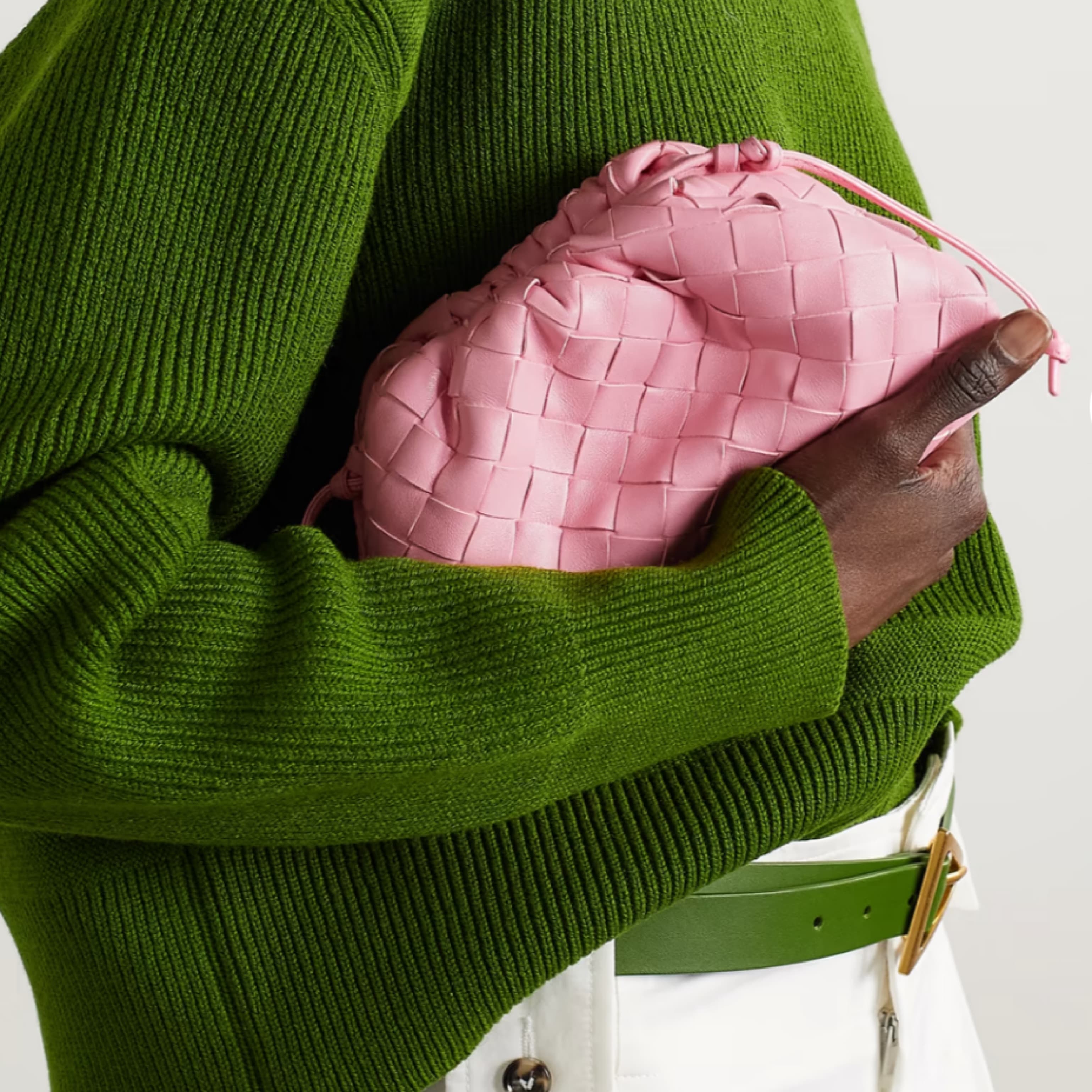Pink Mini Bottega Pouch - Image 2