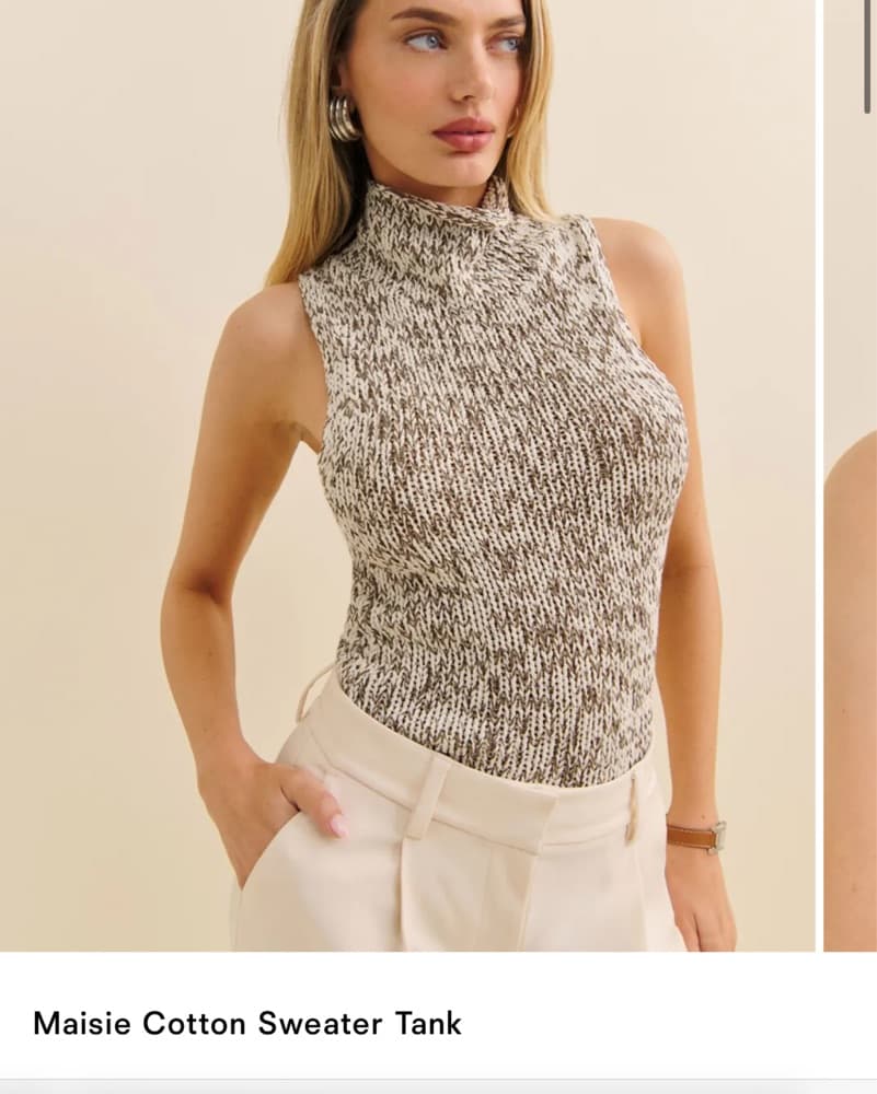Cozy Cotton Knit Tank Top - Image 1