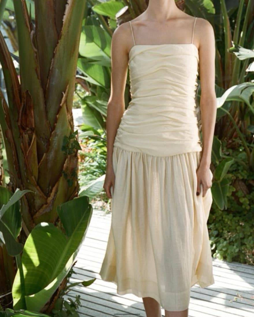Gorgeous Yellow Ruffle Midi Dress  - Image 1
