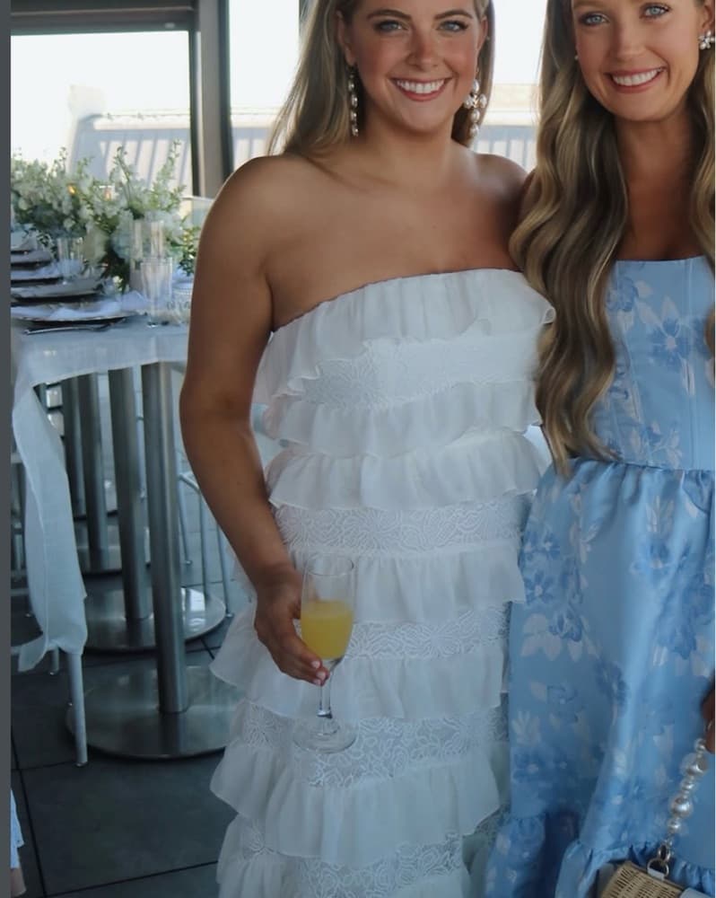BHLDN White Tiered Maxi Dress - Image 1