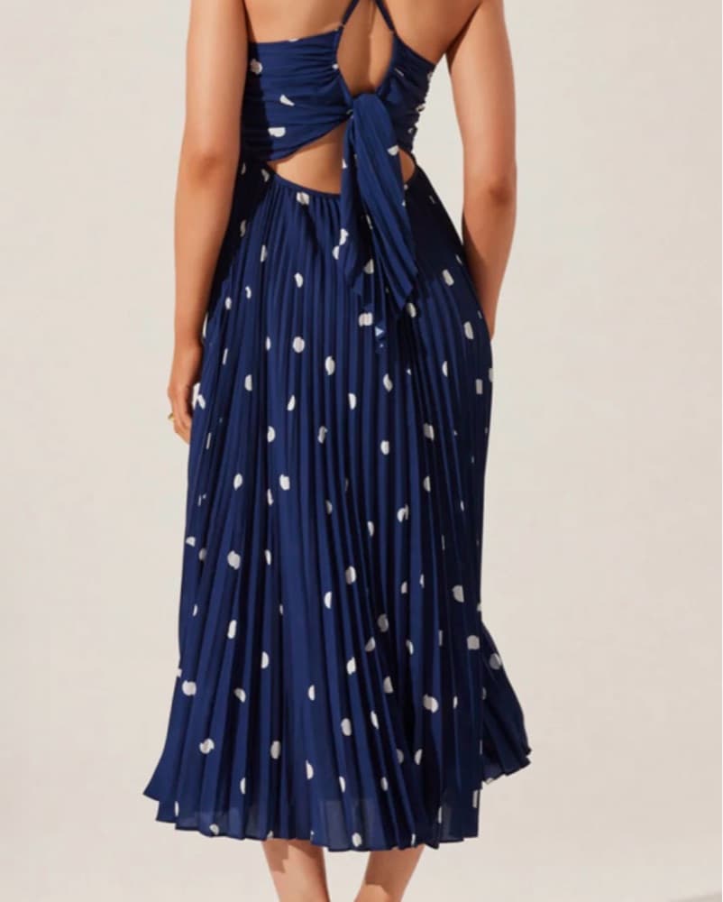 ASTR Blythe Polka Dot Flowly Dress - Image 4