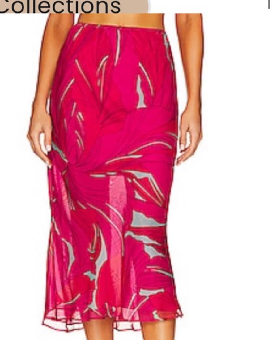 Cult Gaia Pink Midi Skirt - Image 4