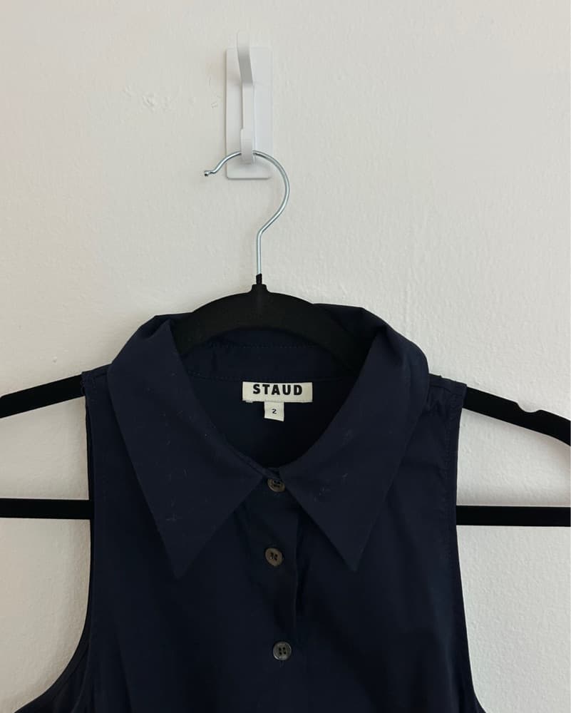 Staud Navy Blue Long Dress - Image 3