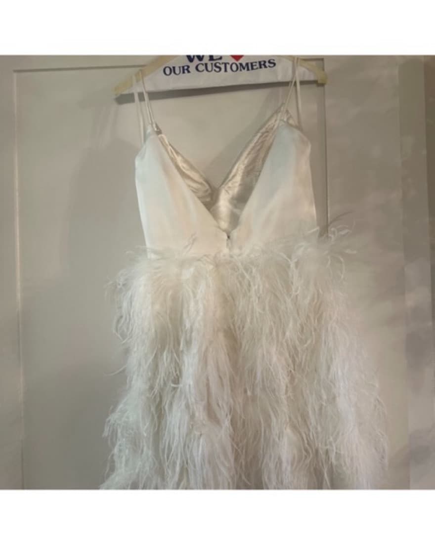 Untamed Petals Celine Feather Mini Dress - Image 6