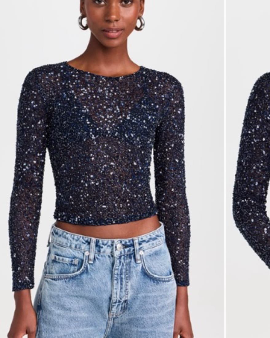 Retrofête Torrey Sequin Top - Image 1