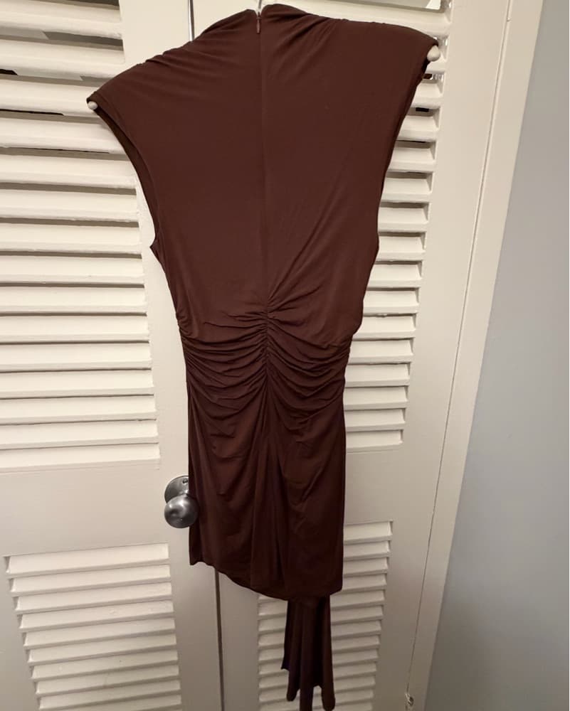 Revolve Brown Asym Dress - Image 5